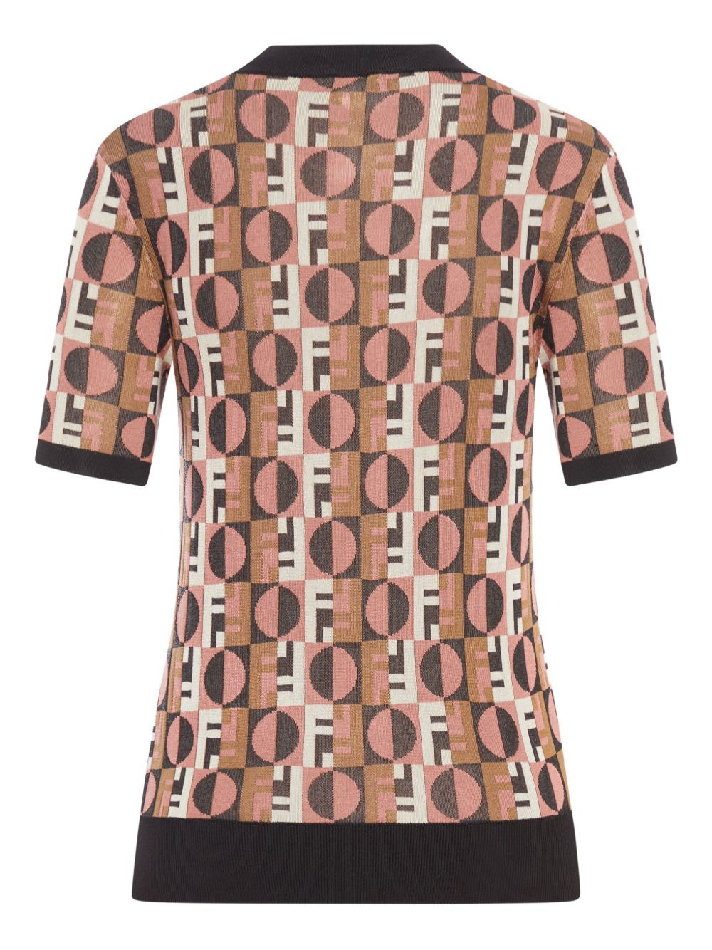 geometric jacquard T-shirt - 2