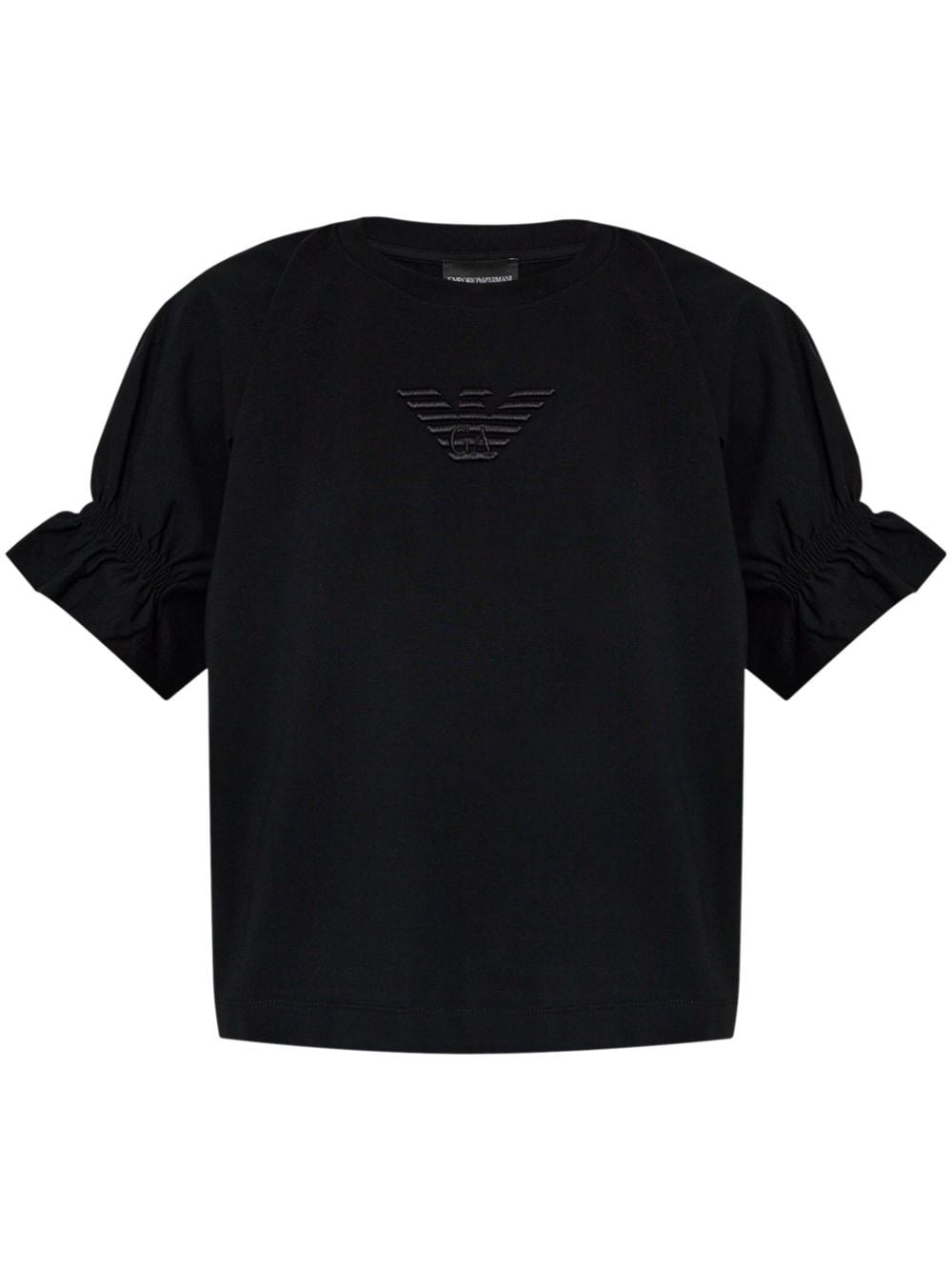 logo-embroidered cotton T-shirt - 1