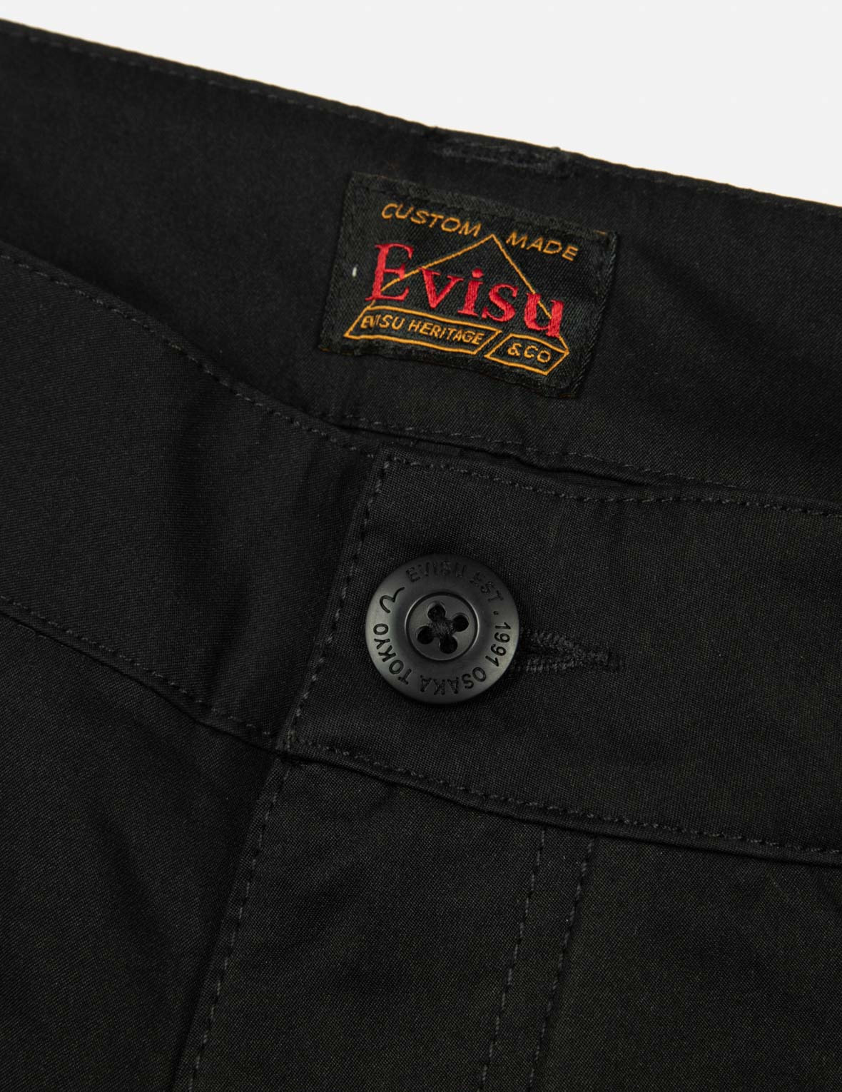 KAMON AND SEAGULL EMBROIDERY LOOSE FIT CARGO PANTS - 9