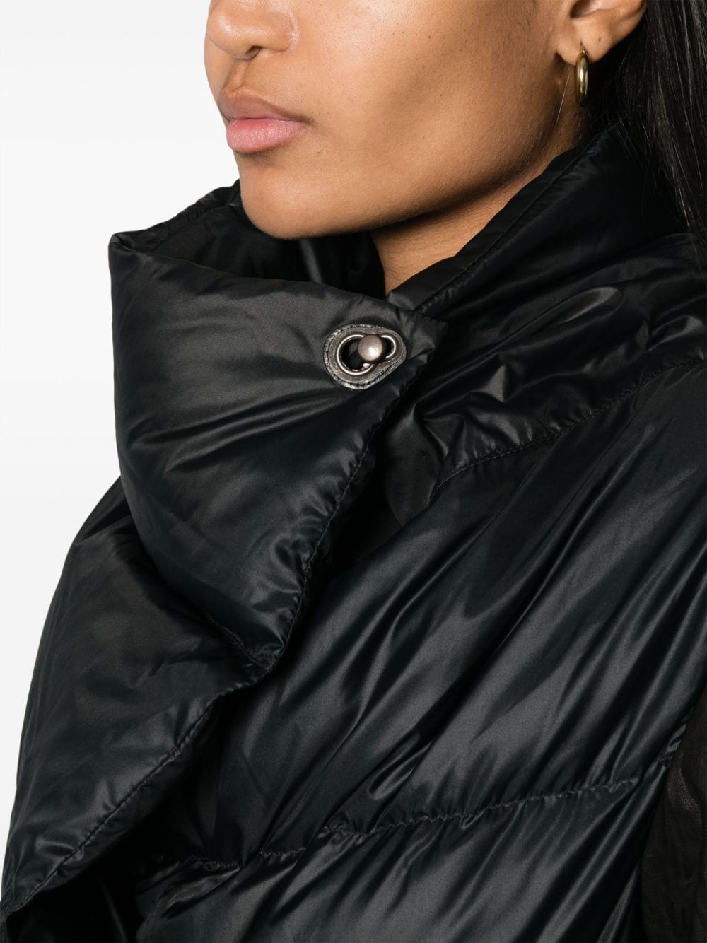lock-fastening quilted down jacket - 5