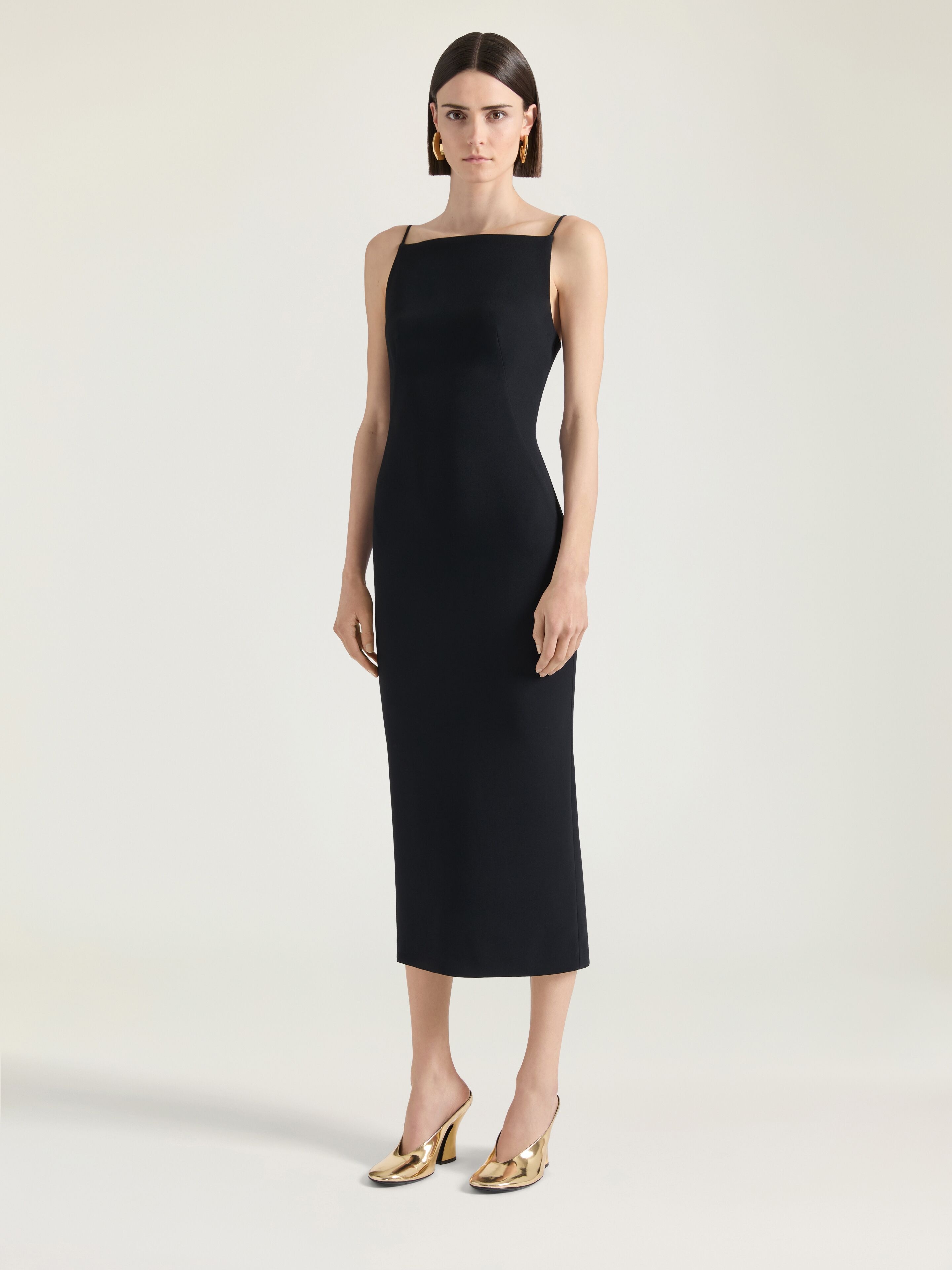 SLICED MID-LENGTH DRESS - 2