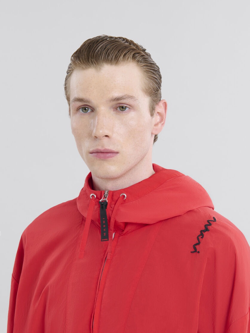 Marni CRINKLED NYLON HOODED JACKET | REVERSIBLE