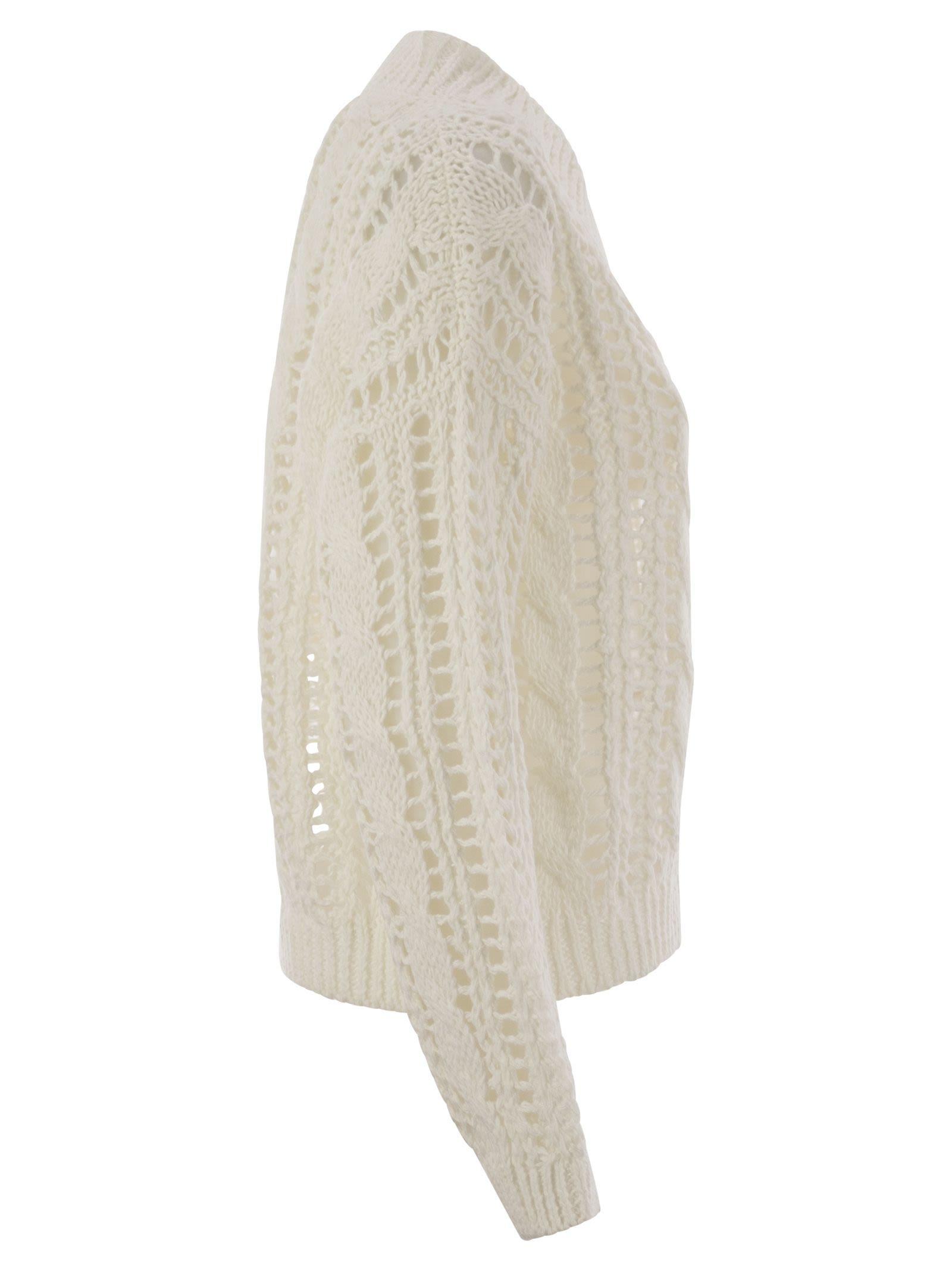 Brunello Cucinelli Women Cable & Mesh Jute And Cotton Jersey - 3