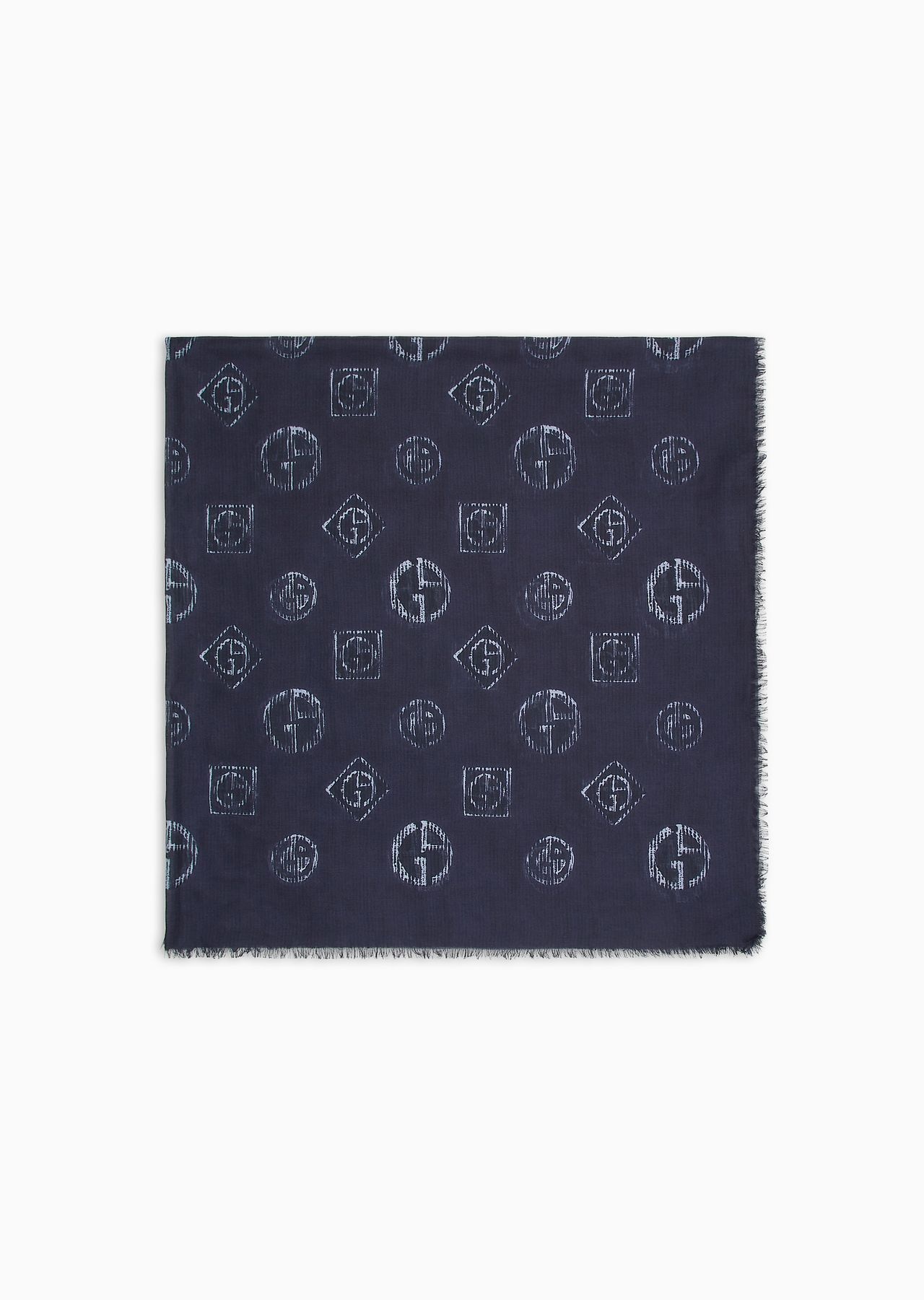 Jacquard cashmere and modal foulard - 1