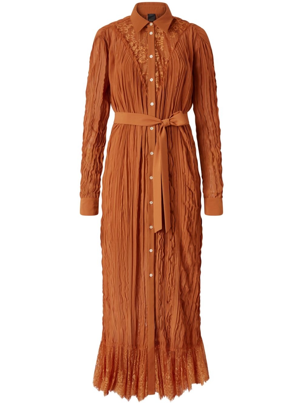 creased effect shirt dress - 1