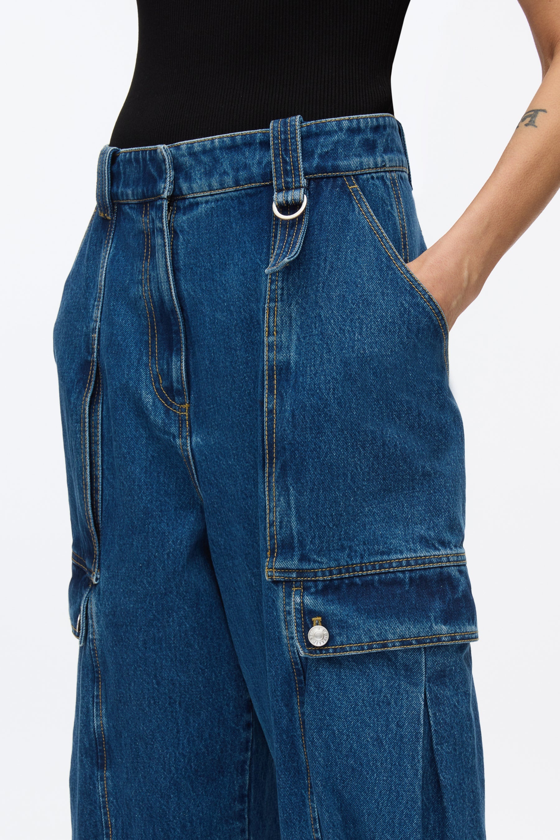 Denim Cargo Jean - 5