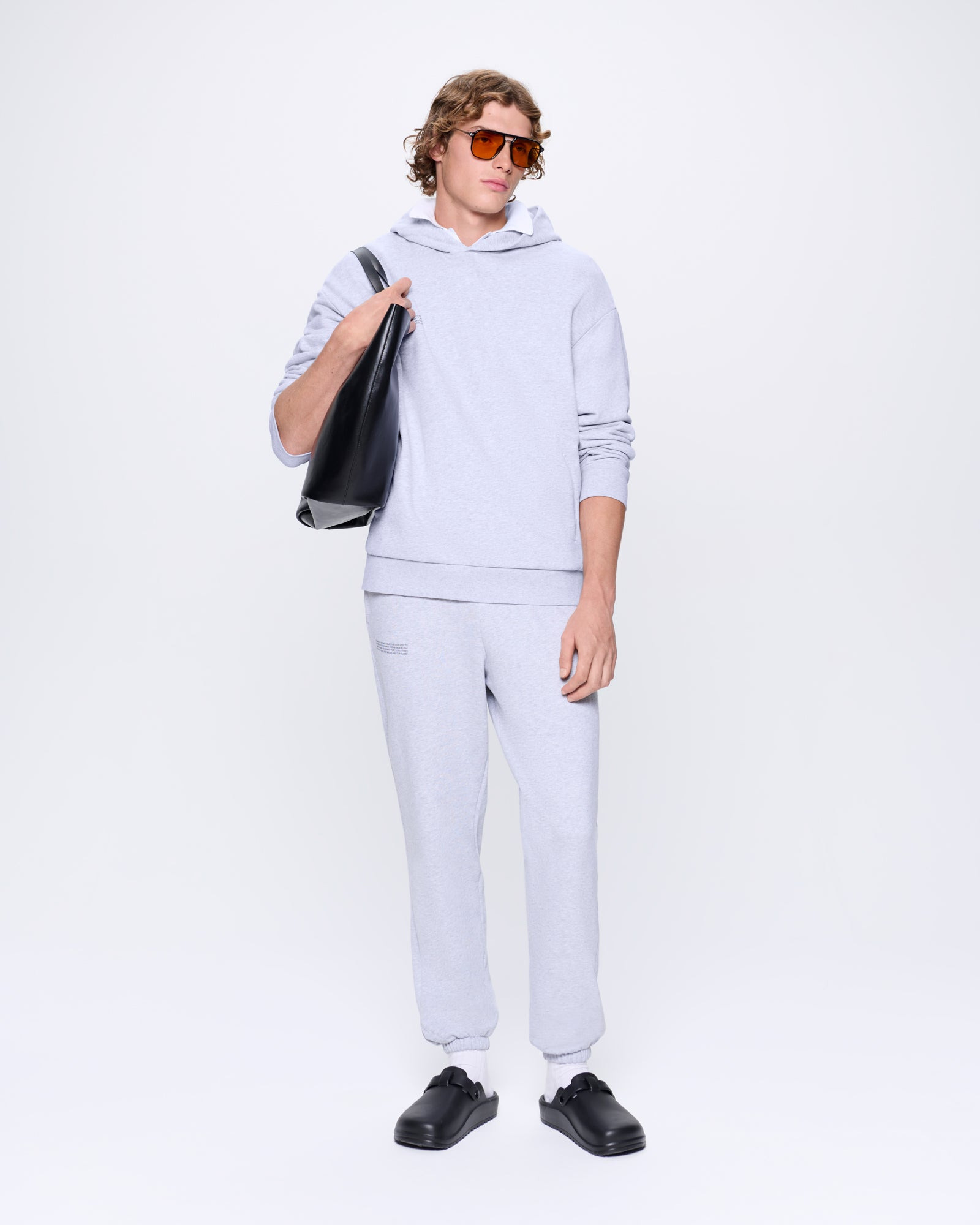 Mens 365 Midweight Hoodie - Grey Marl - 3