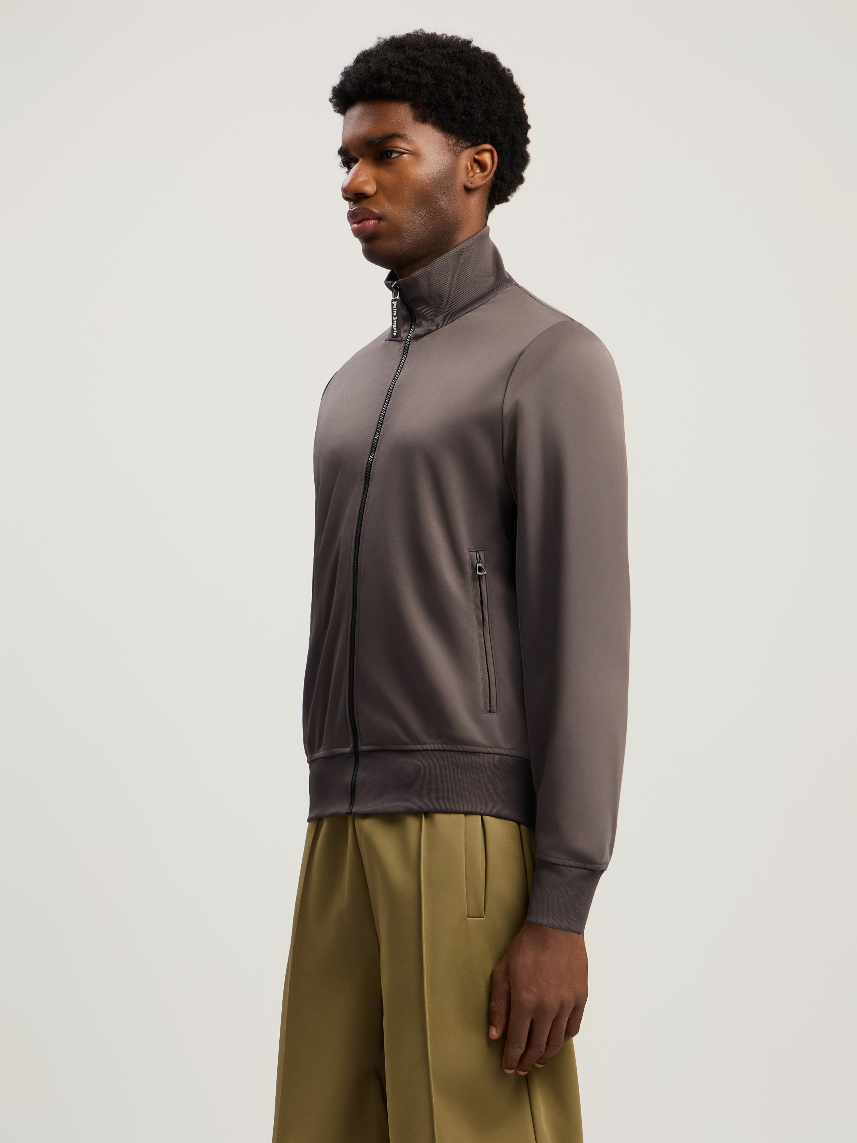 Back Curved Logo Track Jacket - 4