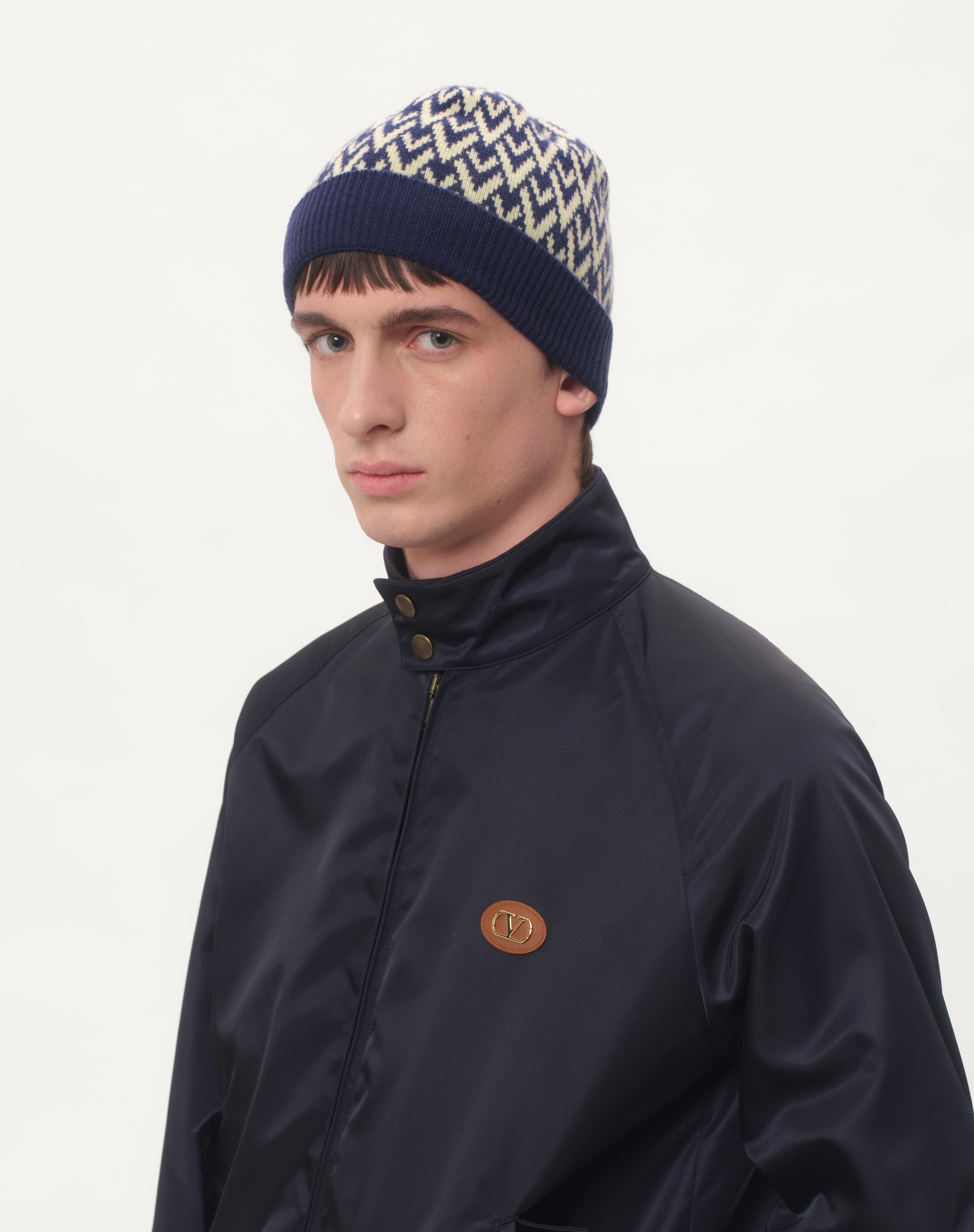 TOUTE LA V SIGNATURE KNITTED WOOL BEANIE - 2