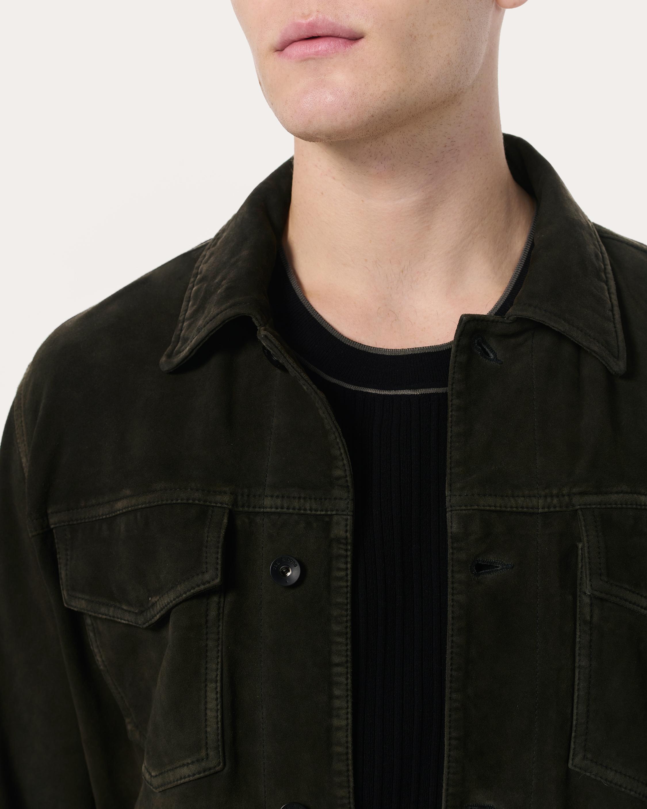 rb Suede Trucker Jacket - 4