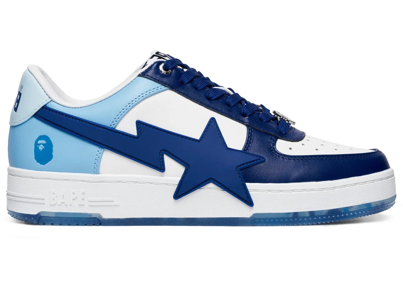 A Bathing Ape Bape Sta OS White Blue University Blue - 1