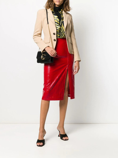 N°21 crinkled-effect pencil skirt outlook