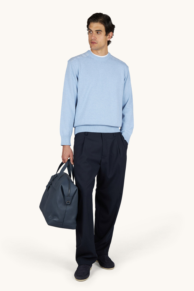 Paul & Shark CREW‑NECK SWEATER IN FRESCO COTTON WITH LINEN DETAILS outlook