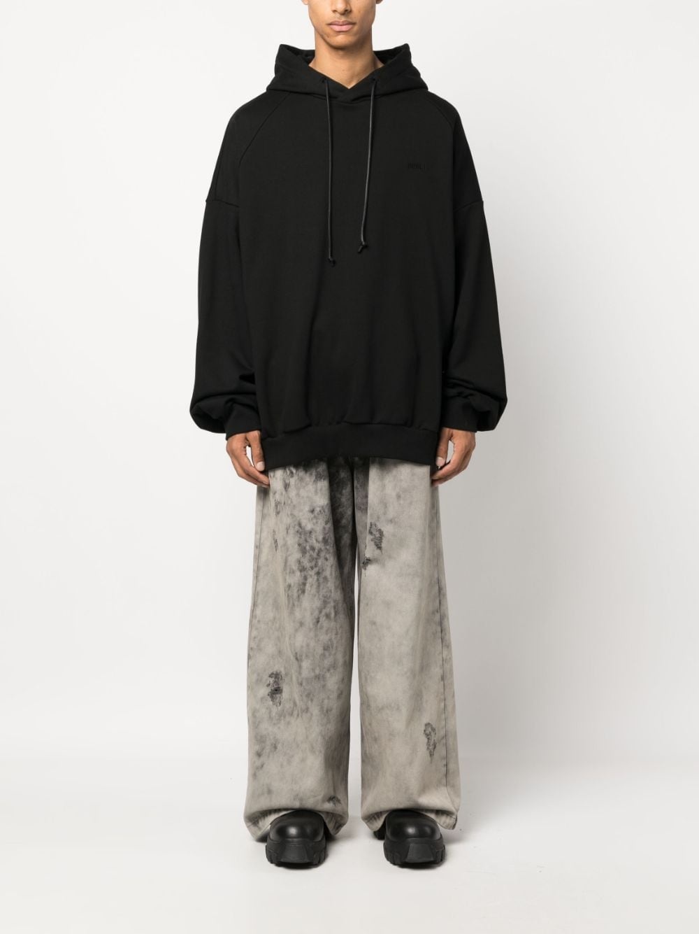 drawstring cotton hoodie - 3