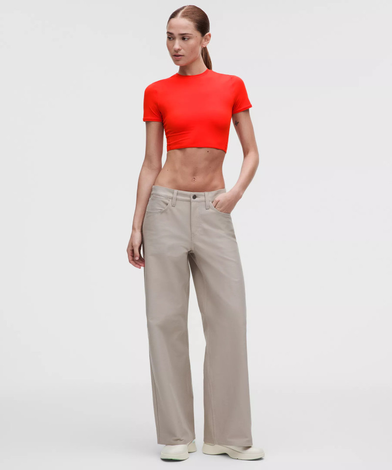 lululemon Wundermost Ultra-Soft Nulu Crewneck Cropped T-Shirt outlook