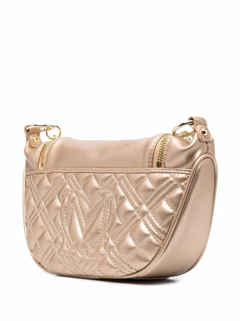 logo plaque quilted tote bag 4