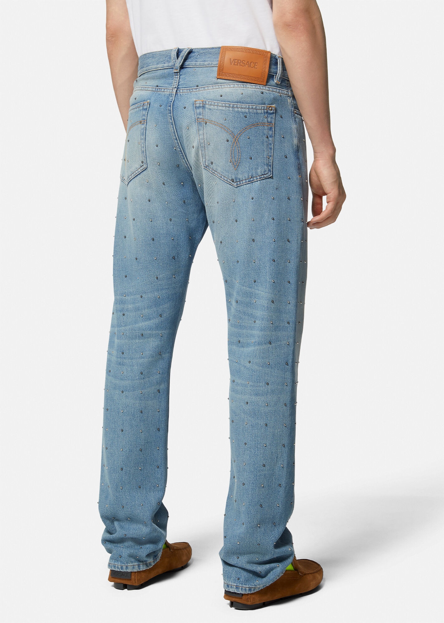 Stud Grid Jeans - 4