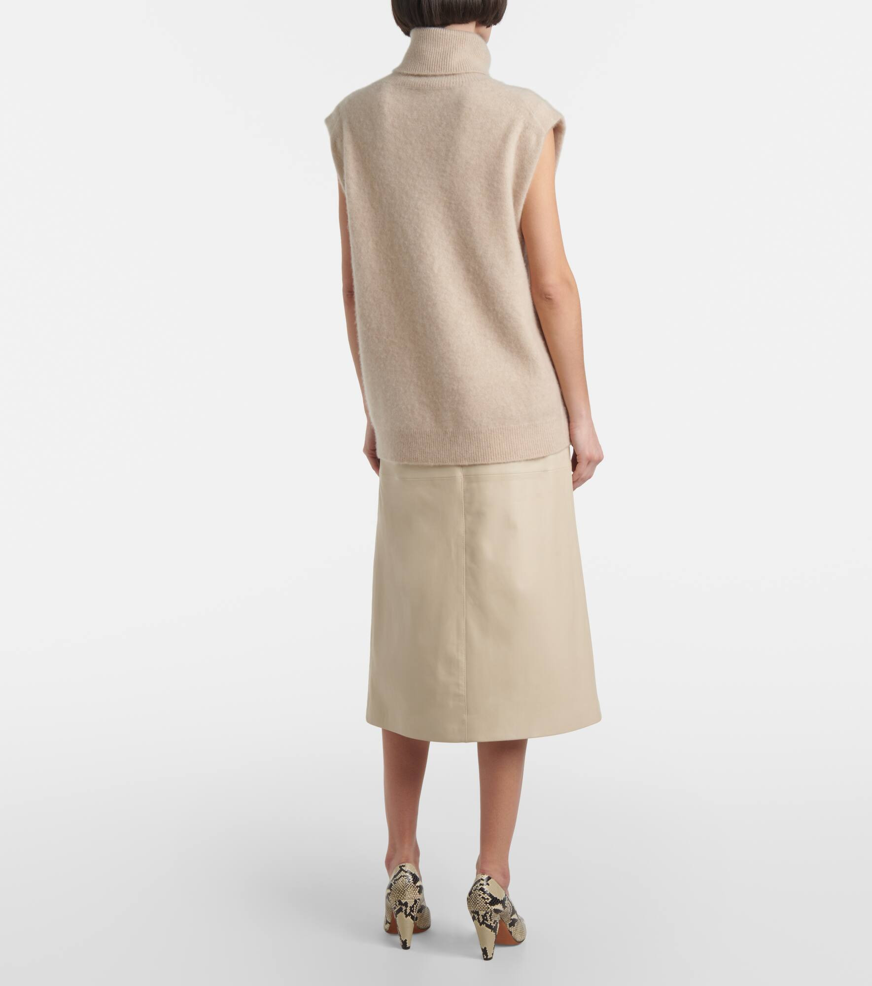 Cashmere turtleneck vest - 3
