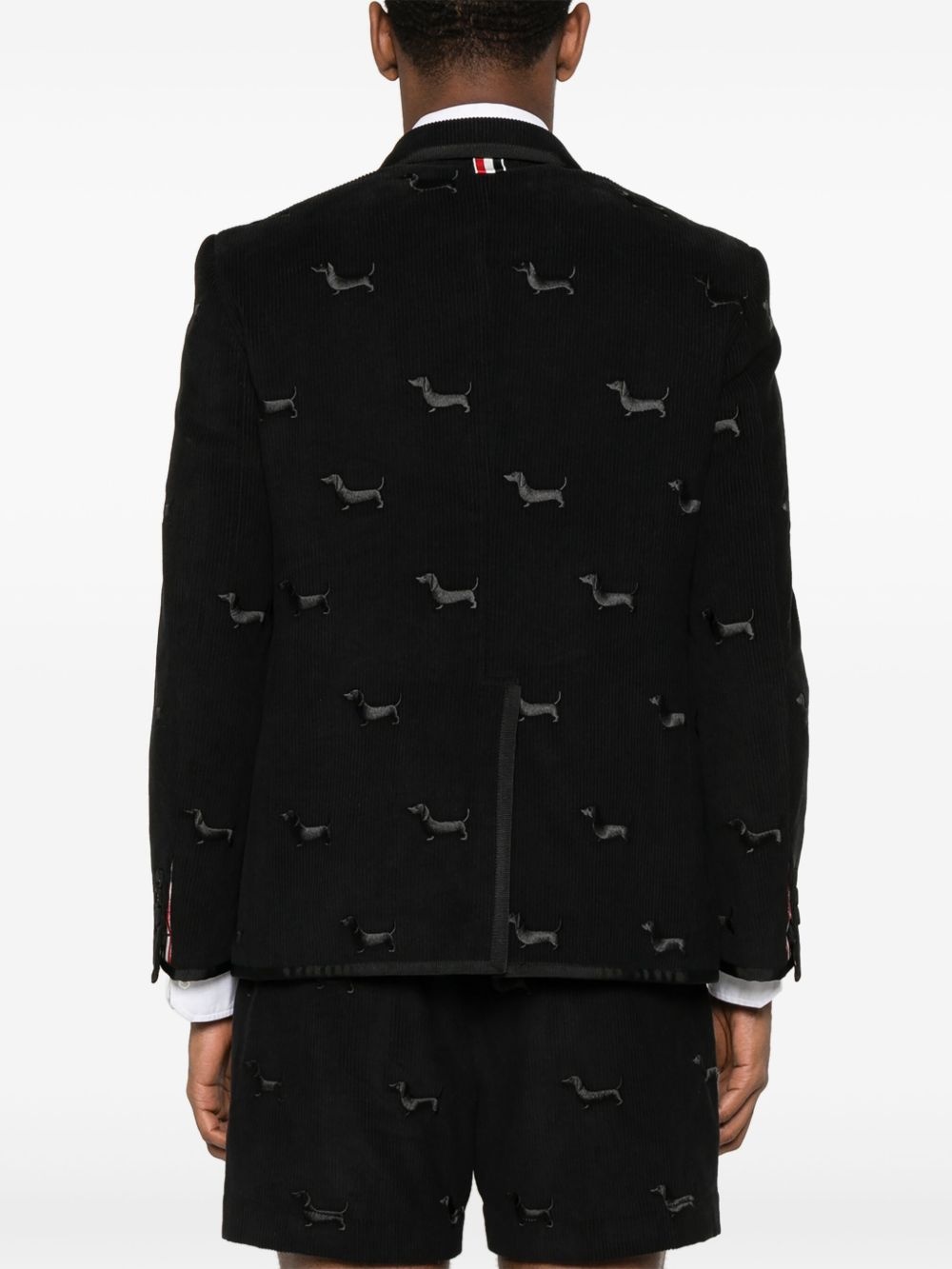 Hector-motif corduroy blazer - 4