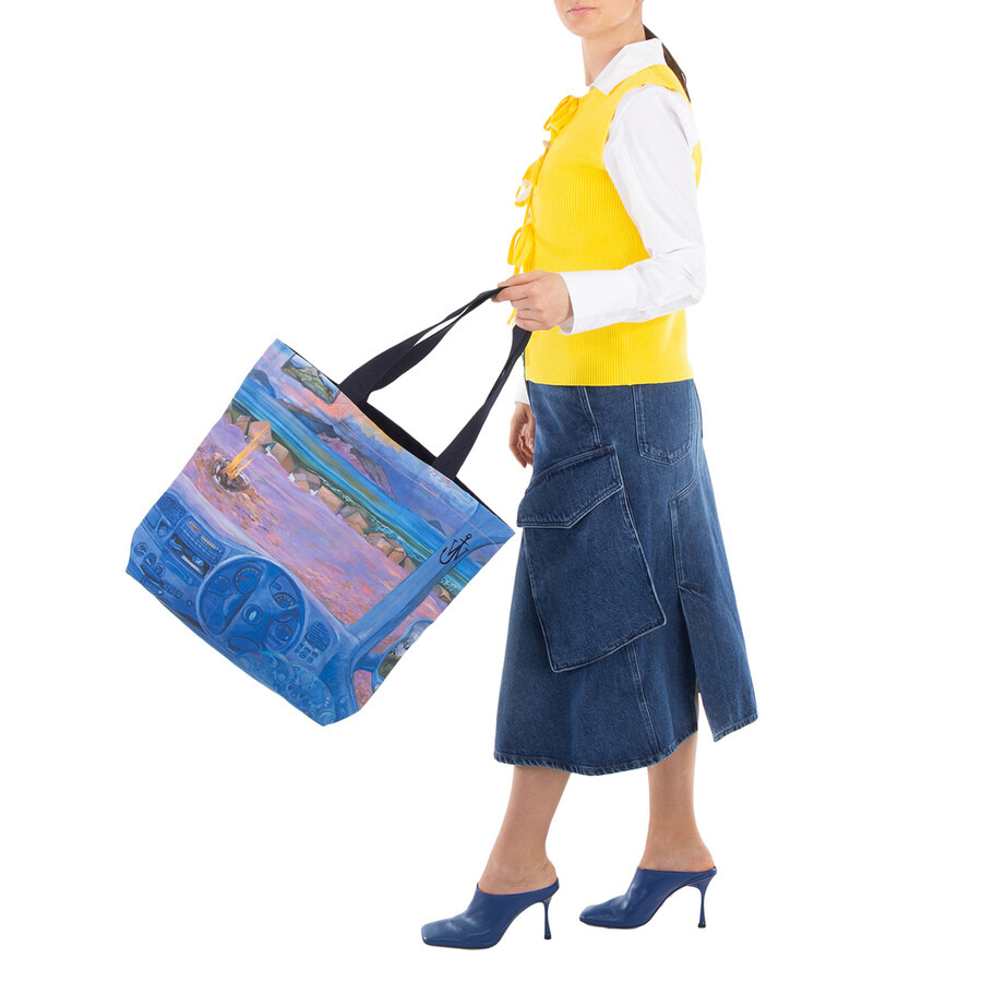 JW Anderson Camper Print Canvas Shopper Tote Bag - 2