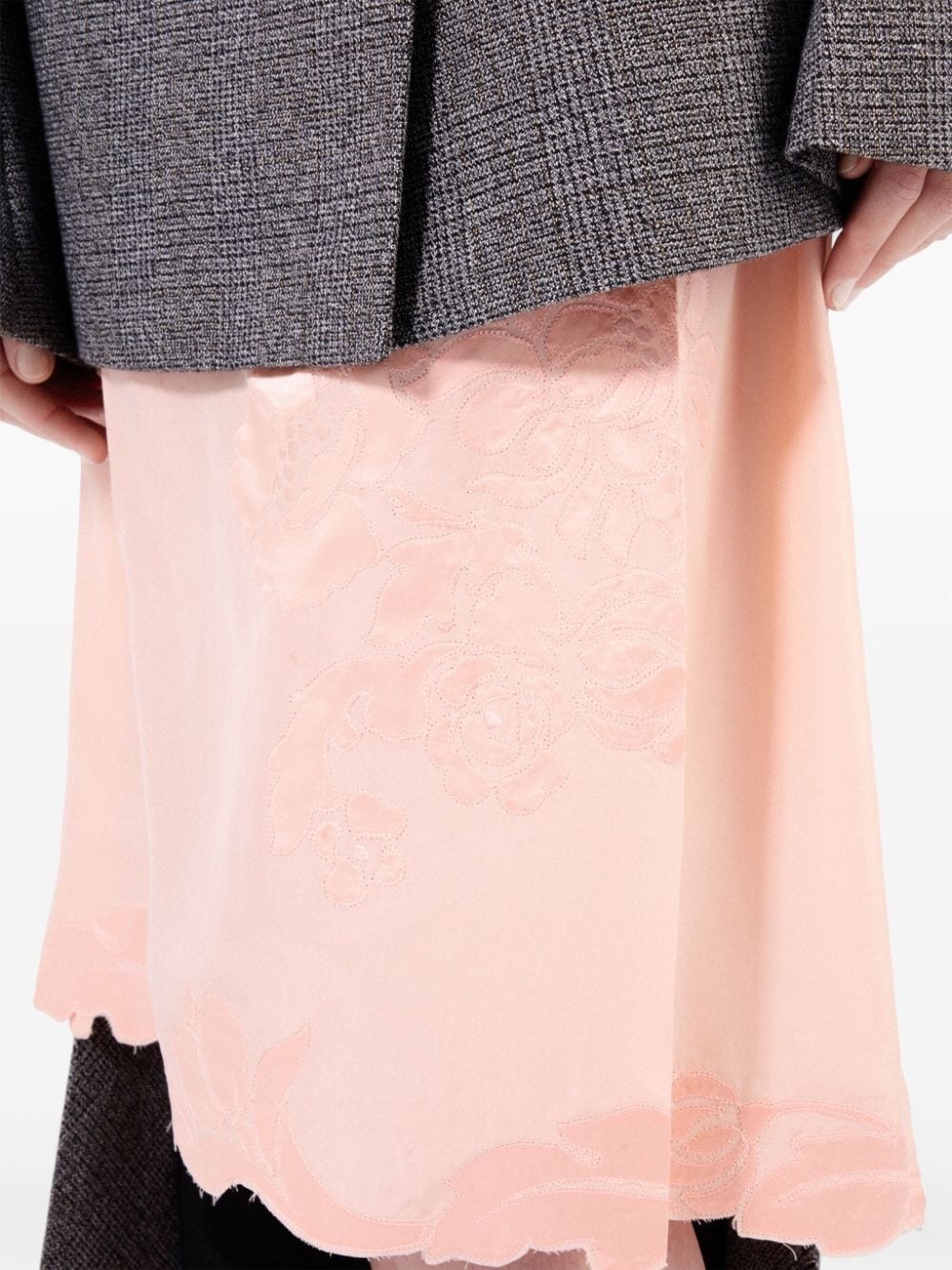 embroidered silk skirt - 6