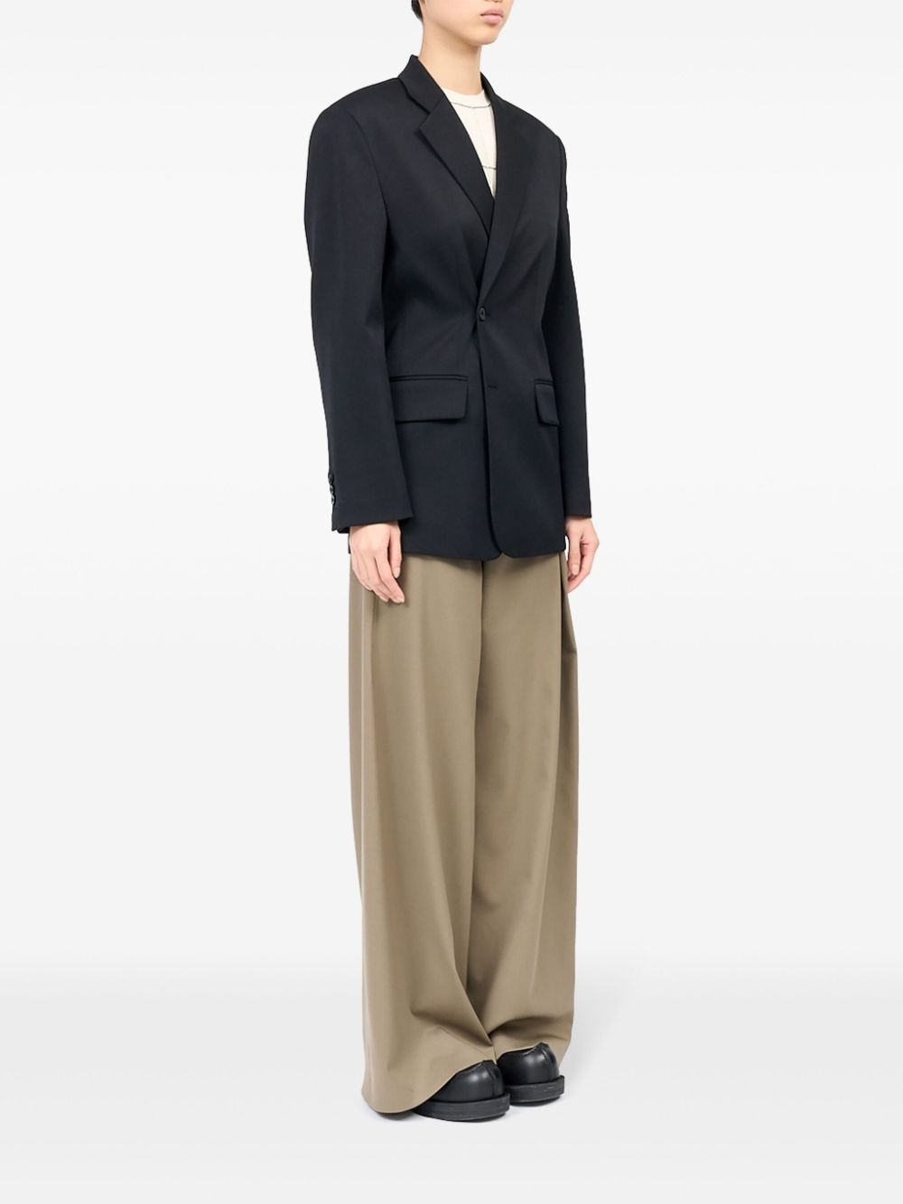 notched-lapel blazer - 3