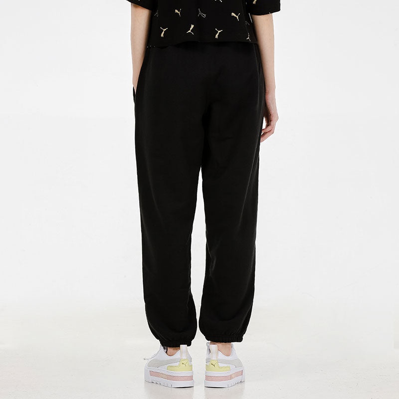 (WMNS) PUMA Sports Running Breathable Long Pants Black 533054-01 - 4