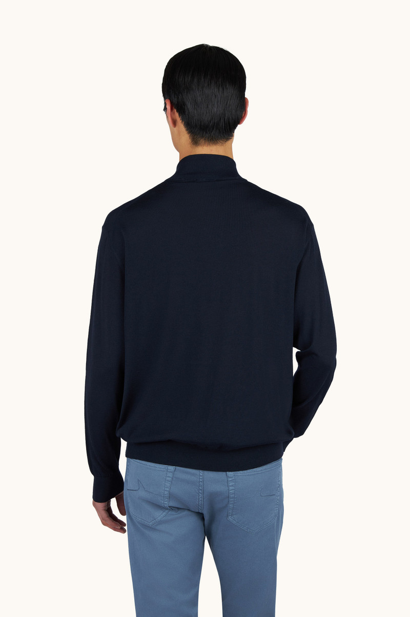 Paul & Shark 140’S SUPERFINE MERINO WOOL HALF‑ZIP SWEATER outlook