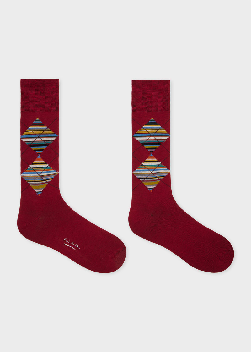 'Signature Stripe' Argyle Socks Three Pack 5