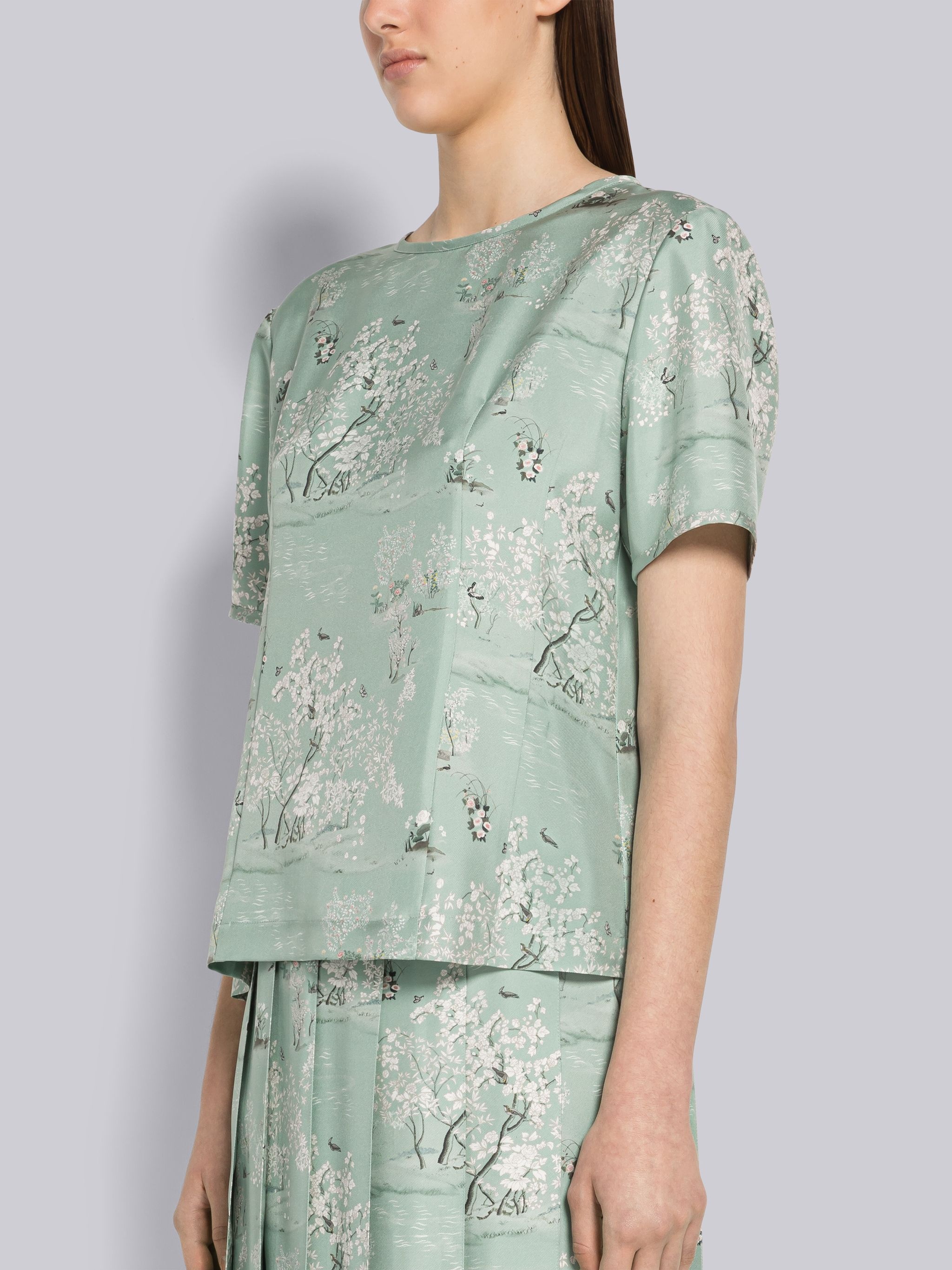 Silk Toile Button Back Blouse - 2