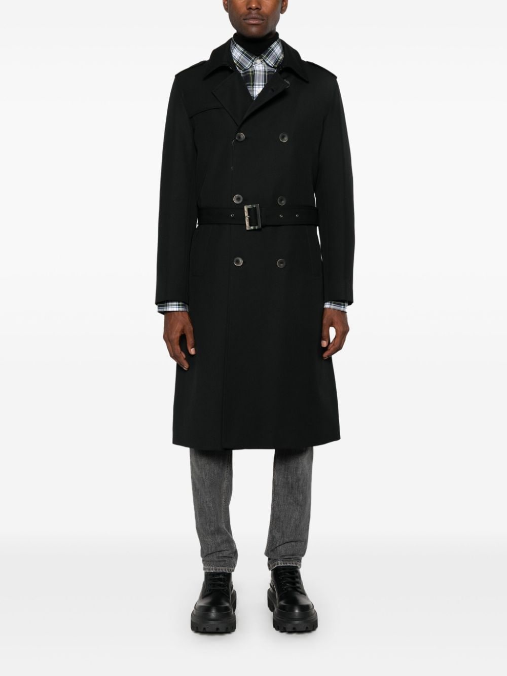 double-breasted trench coat - 2