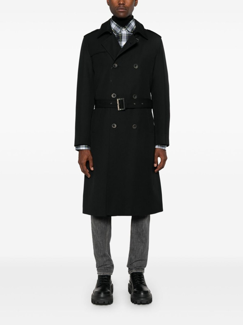 Herno double-breasted trench coat outlook