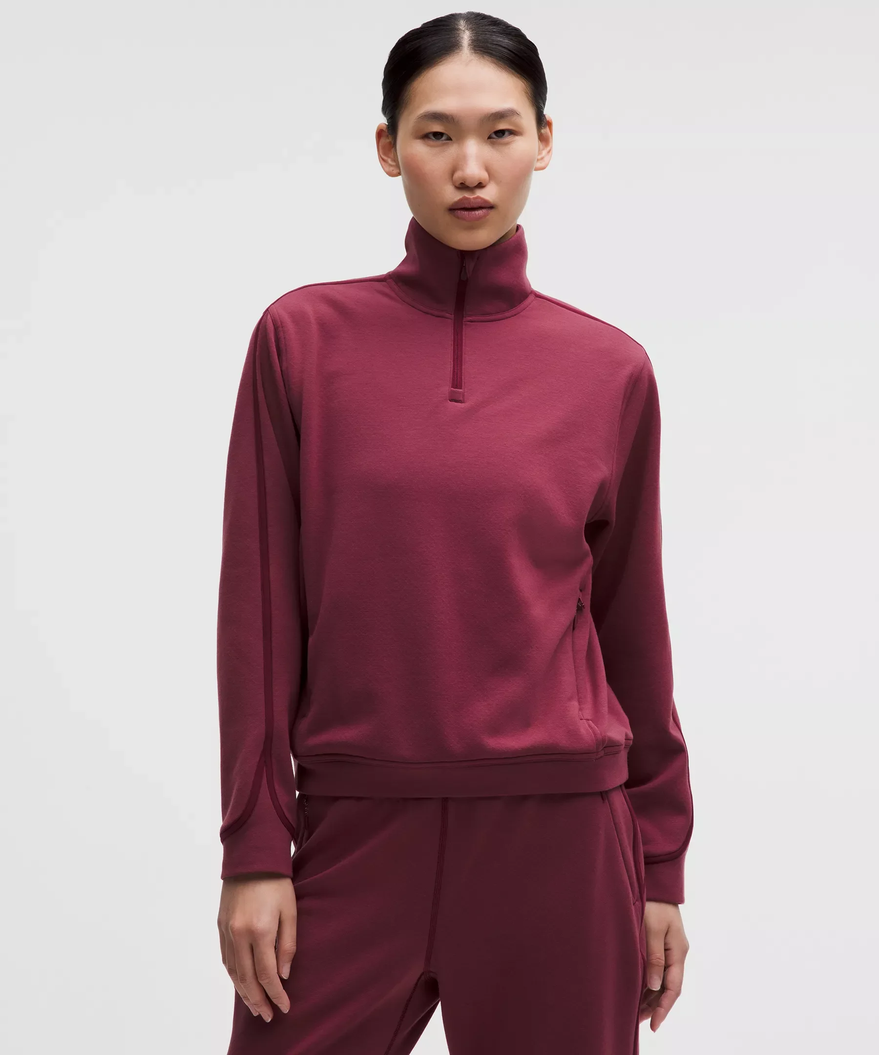 Textured Fleece Half Zip - 1