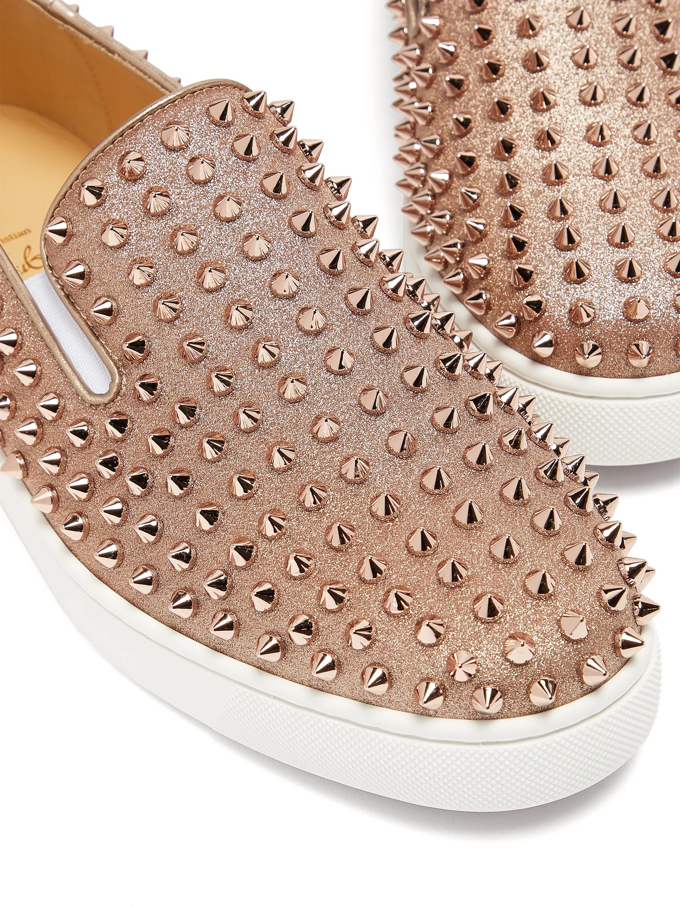 Roller-Boat spike-embellished glittered trainers - 6