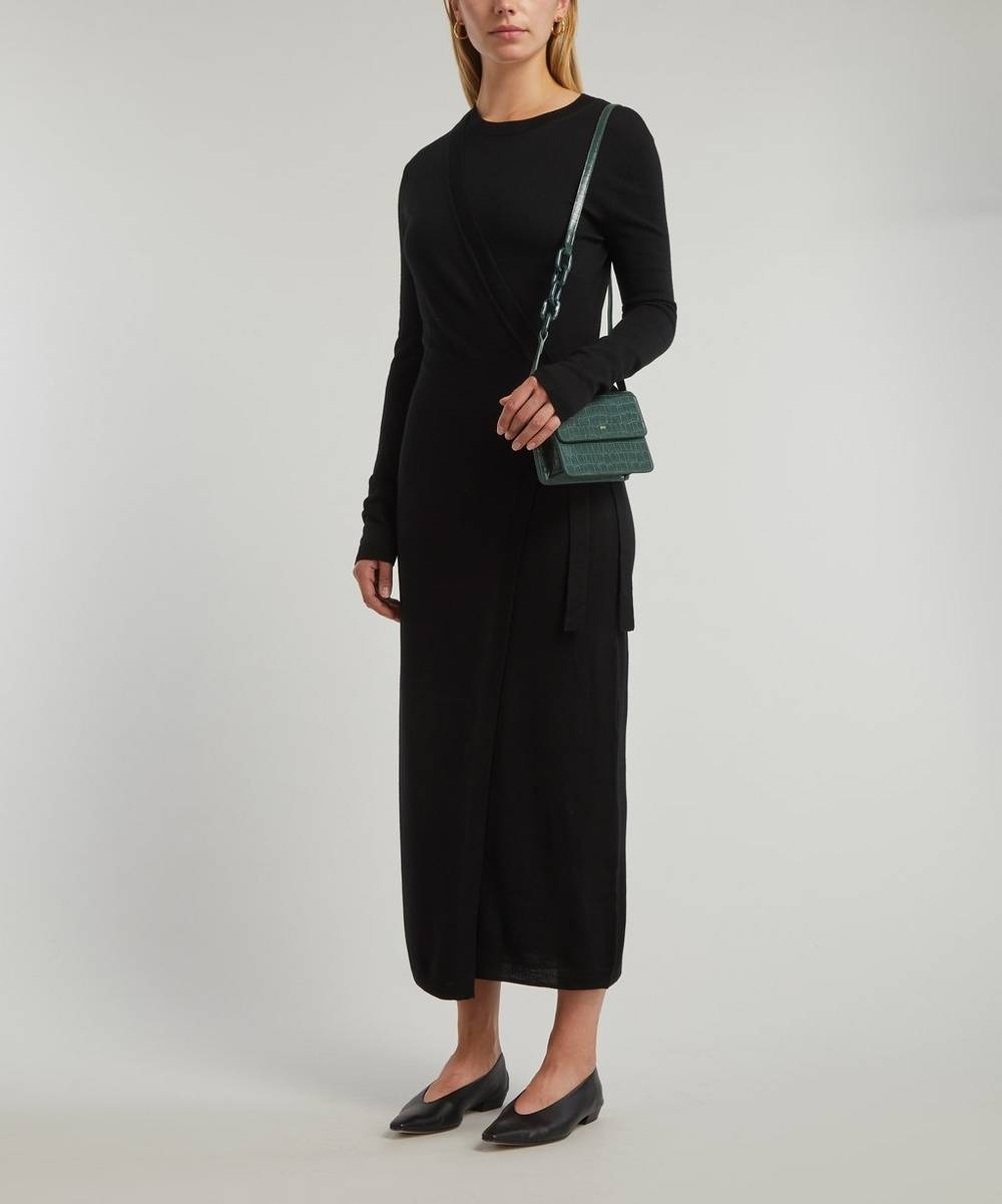 Knitted Merino Wrap Dress - 2