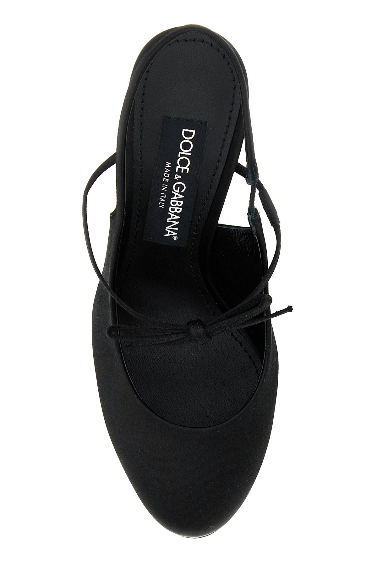 Black satin pumps - 4