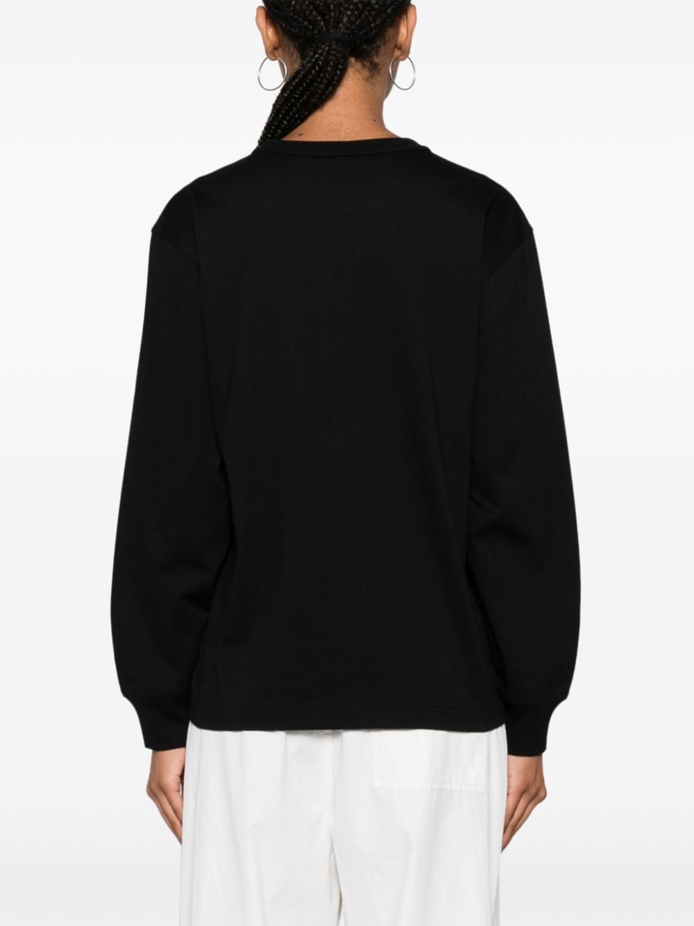 raised-logo long-sleeve T-shirt - 4