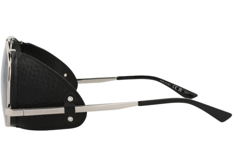 Saint Laurent Aviator-Frame Metal Sunglasses Silver Silver Grey (SL653LEONL-30015641-001) 3