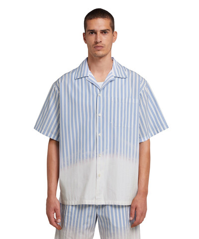 MSGM Poplin bowling shirt with faded treatment outlook