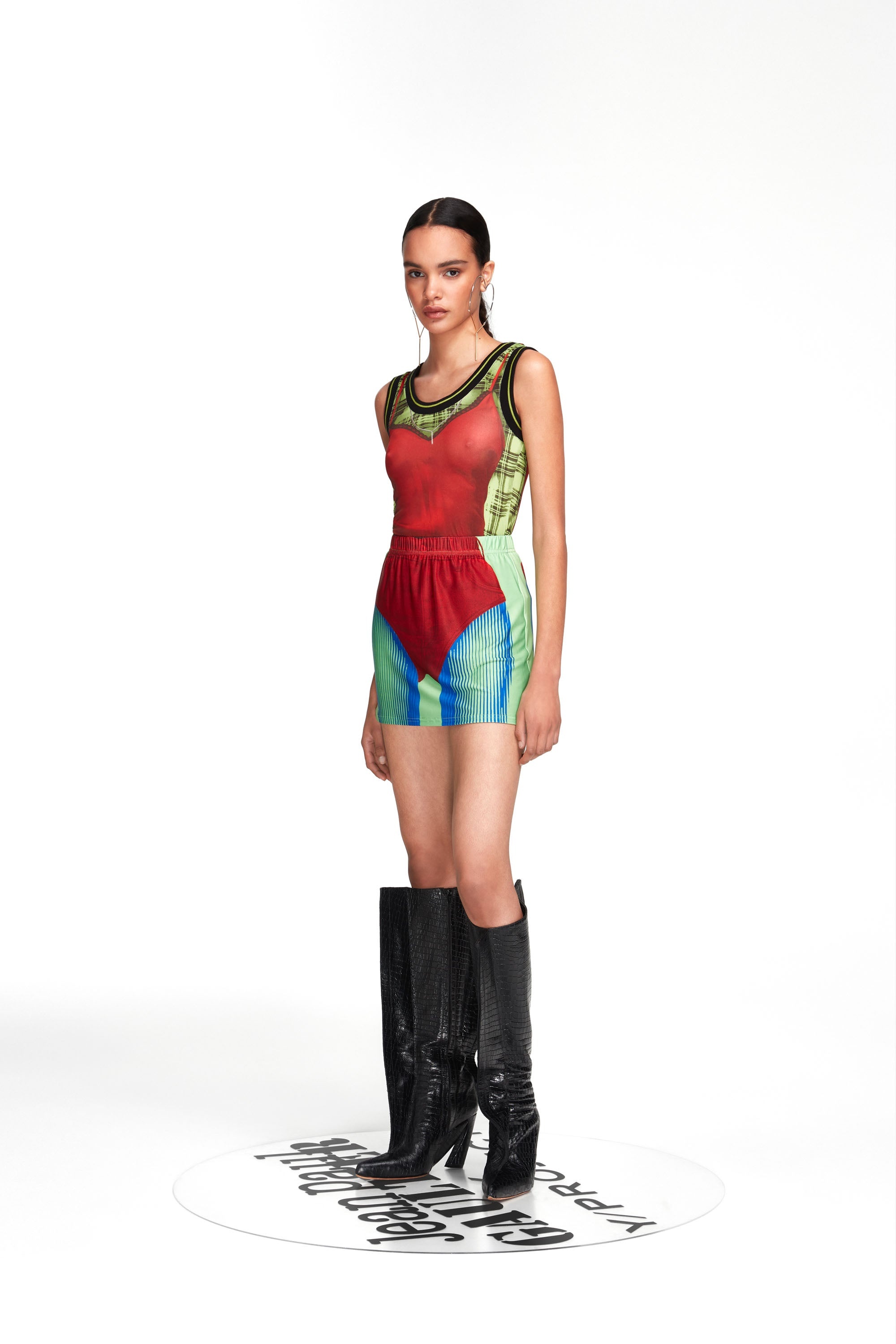 Trompe L'Oeil Janty Mini Skirt - 4