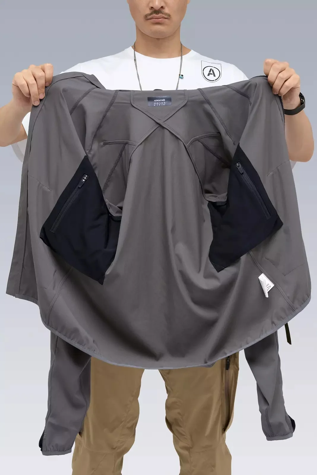 ACRONYM J97-M Nylon Stretch Contour Jacket Gray | REVERSIBLE