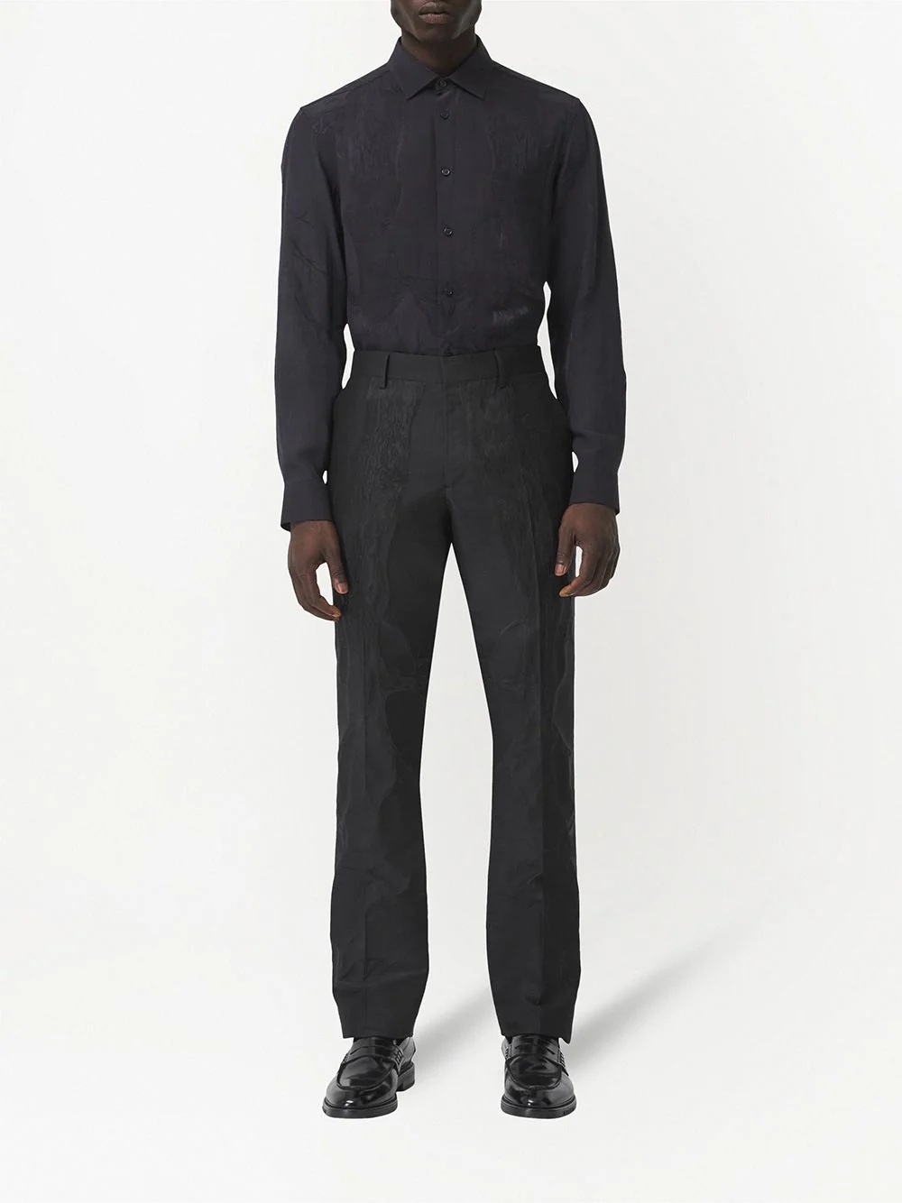 tailored jacquard-woven trousers - 3