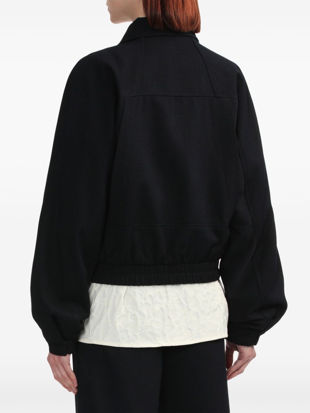 panelled wool blend bomber jacket - 4