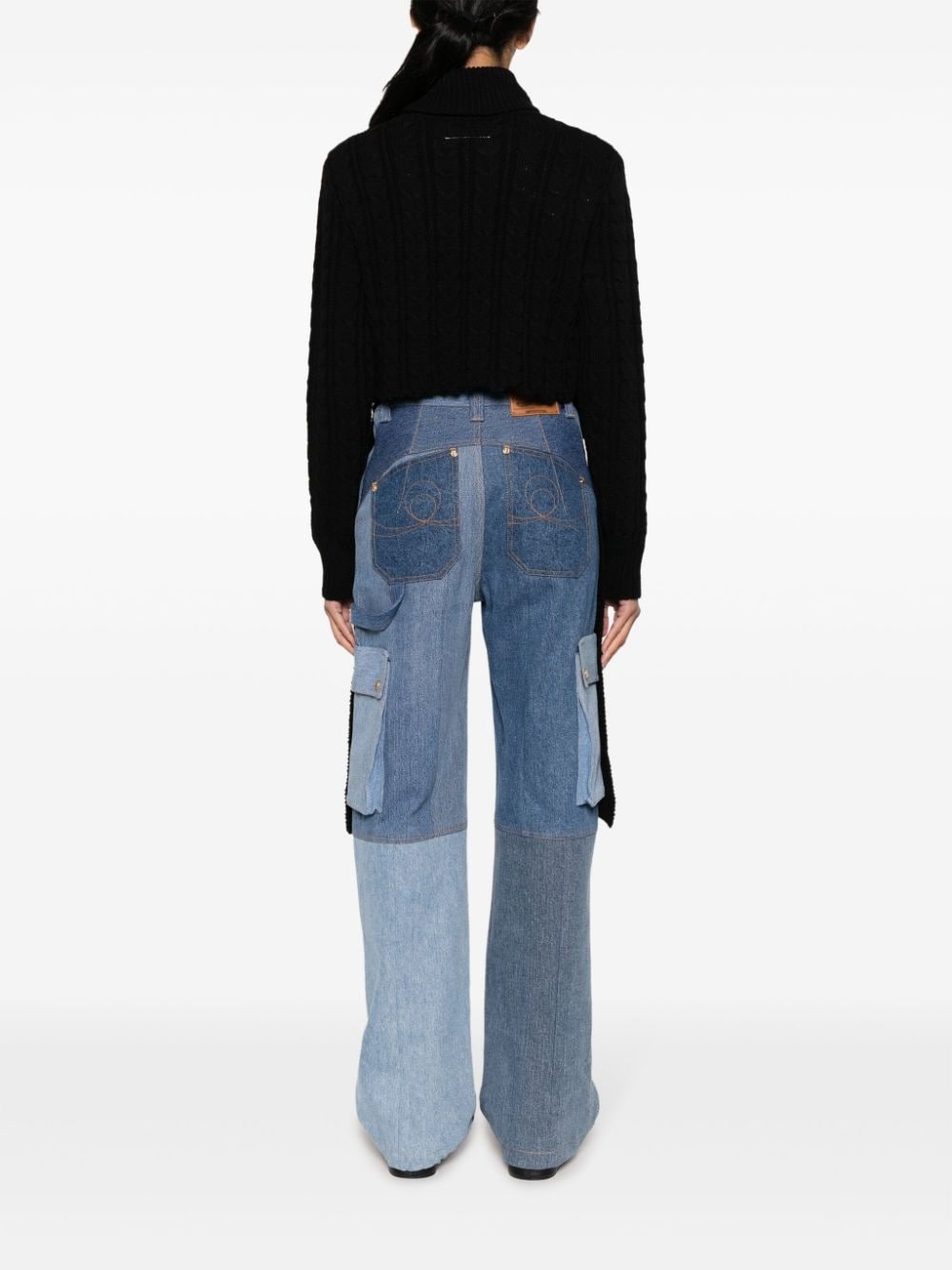 cable-knit roll-neck jumper - 4