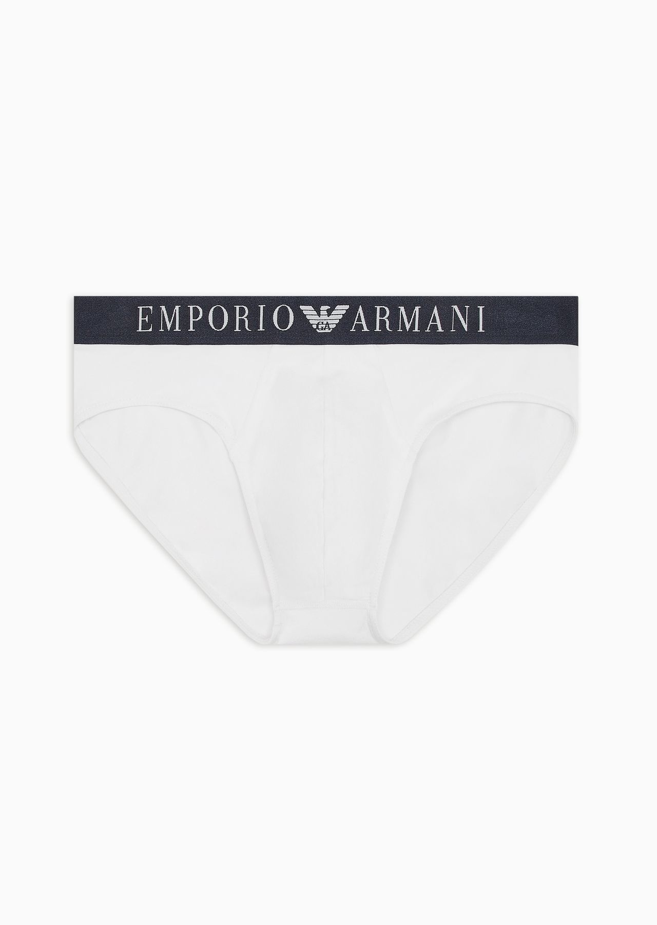 Superfine cotton briefs with logo waistband - 1