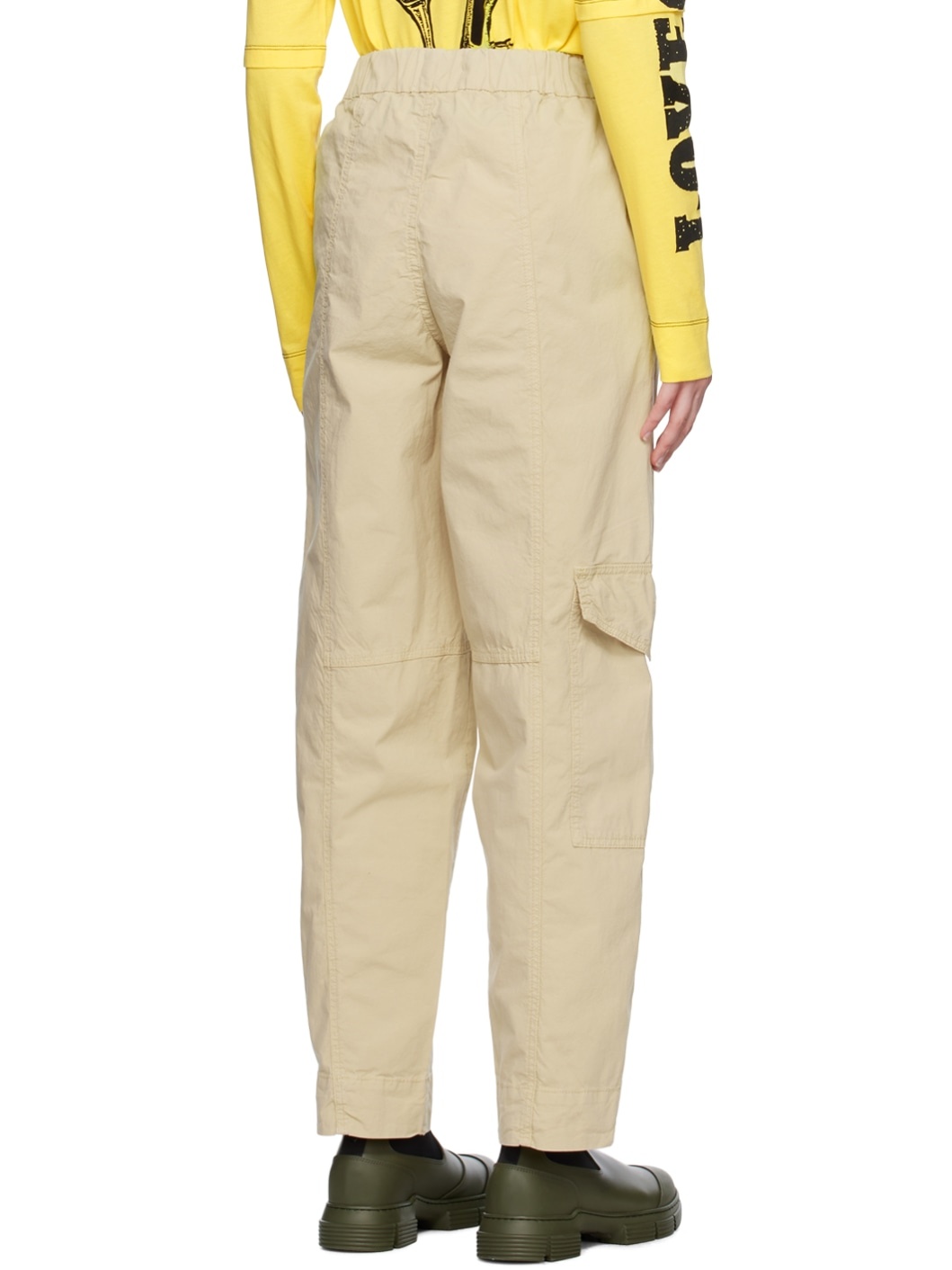Khaki Curve Trousers - 3