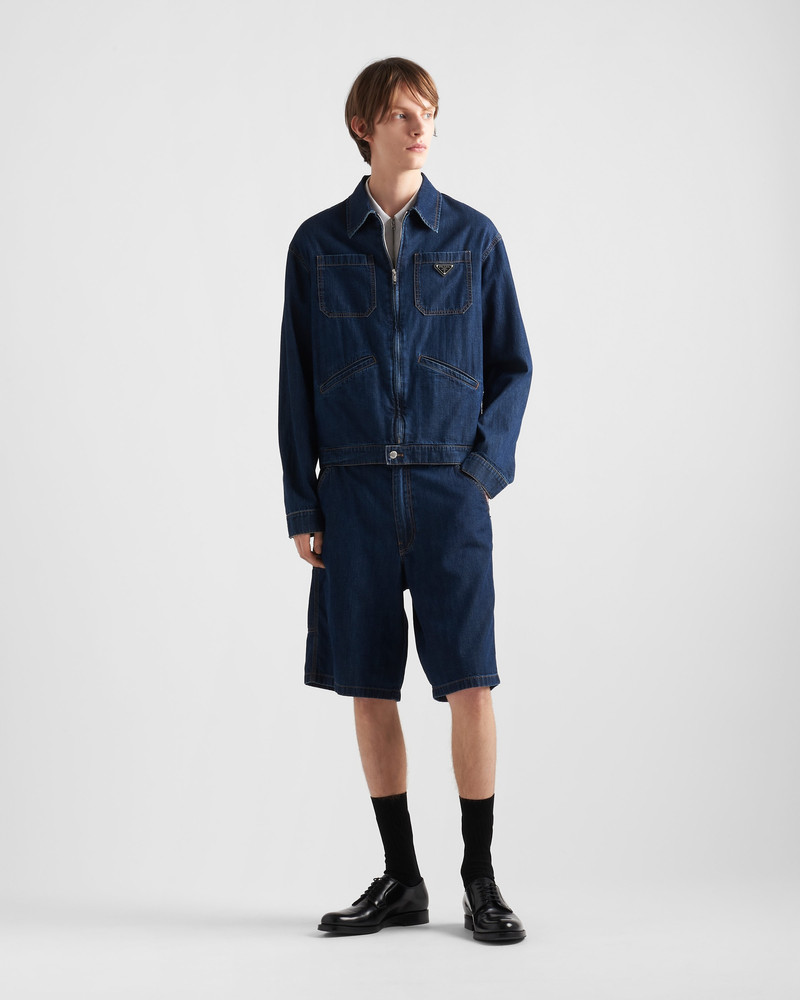 Prada Light denim Bermudas outlook