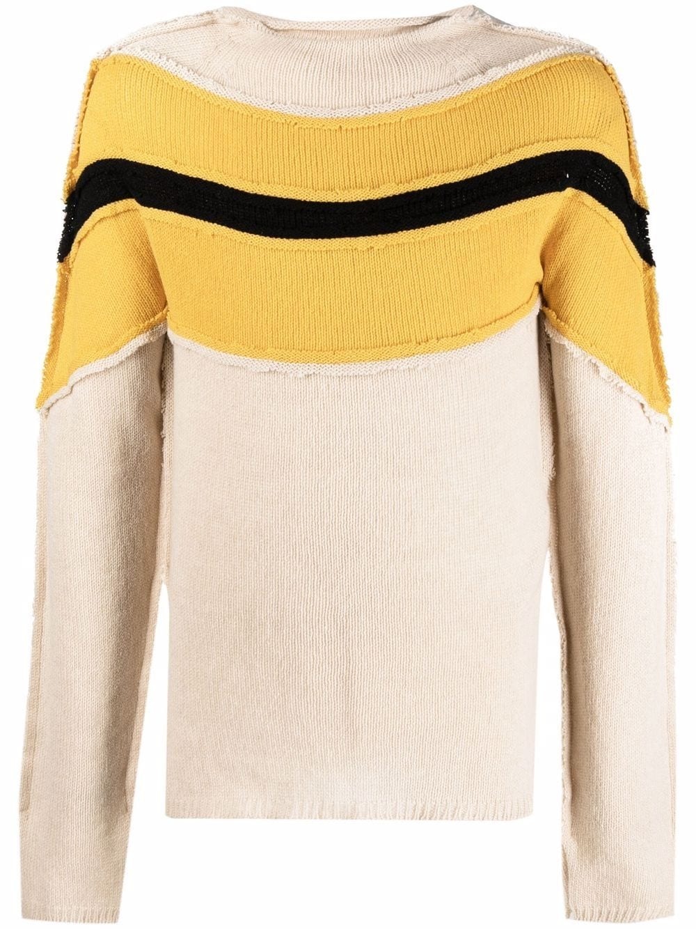 colour-block cashmere jumper - 1