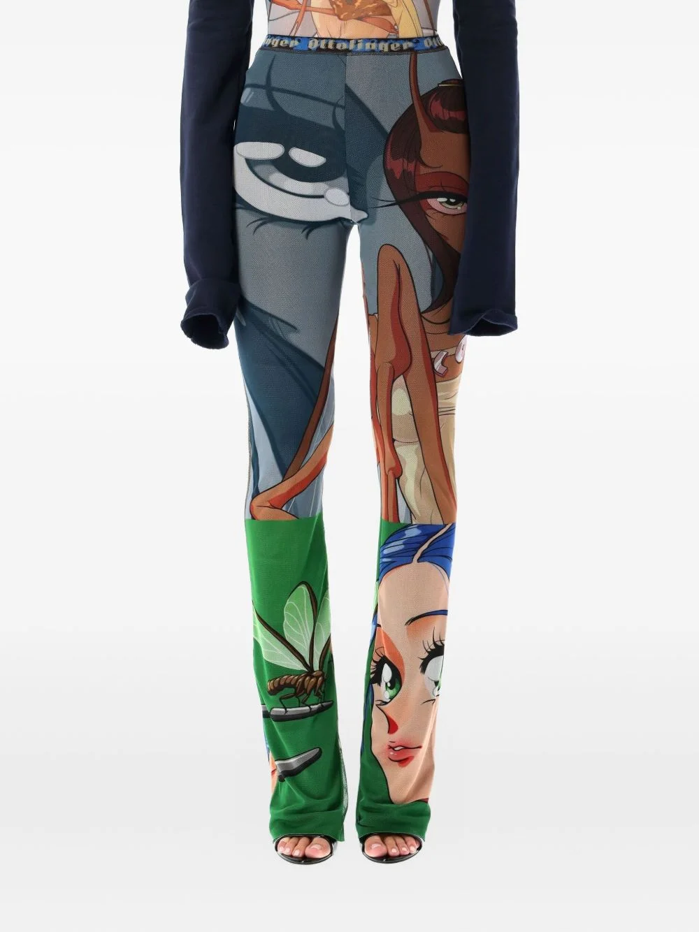 cartoon-print leggings - 1