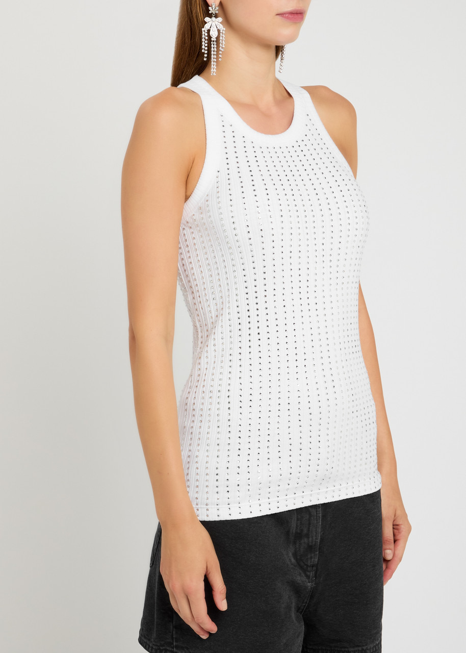 The Attico Crystal-embellished Cotton Tank - 2